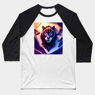 AI-Generated black lion Baseball T-Shirt